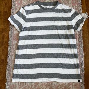 American eagle Gray and White Striped T-Shirt